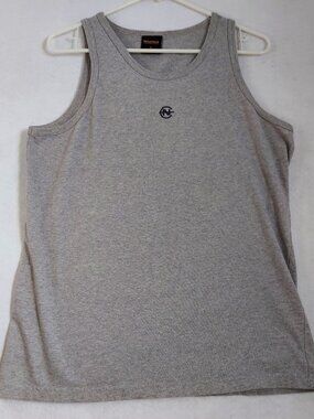 Nautica Competition Gray Tank Top Women’s Medium Cotton Sleeveless Basic